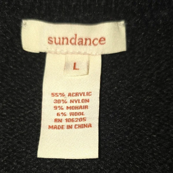 Sundance Knit Floral Sleeve Mohair Wool Blend Sweater - Picture 6 of 7